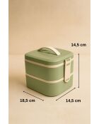 Scatola portaoggetti verde - 14,5 x 18,5 x 14,5 cm