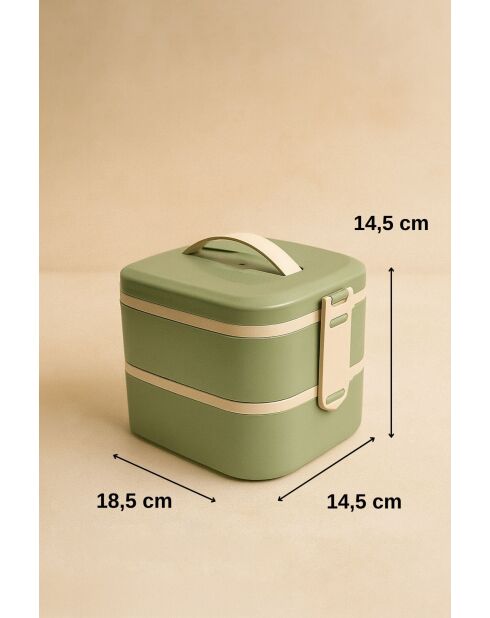Scatola portaoggetti verde - 14,5 x 18,5 x 14,5 cm
