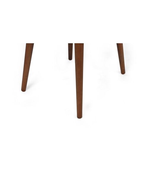 Set stoelen (2 stuks) Alfa 466 v2 bruin en walnoot