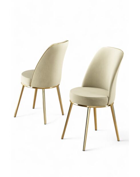 Stoelenset Pefa (6 stuks) crème, goud