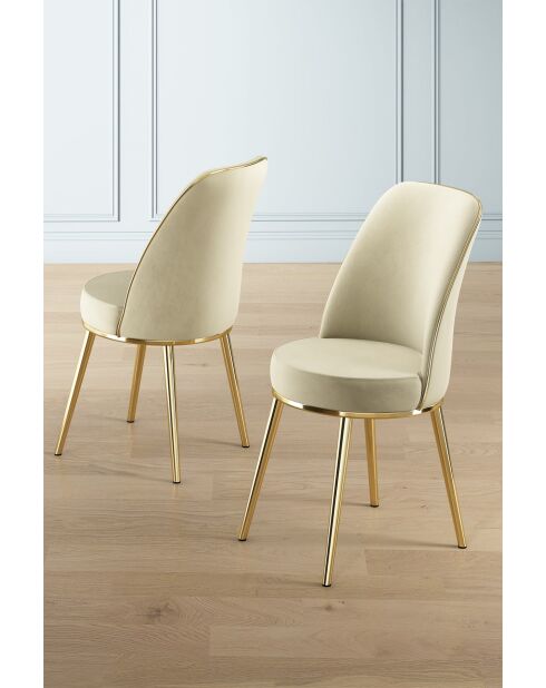 Stoelenset Pefa (6 stuks) crème, goud