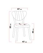 Elma eettafel en stoelset (5 stuks) grijs, zwart
