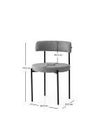 Gini 4012 v2 stoelenset zwart en donkergrijs (2 stuks)