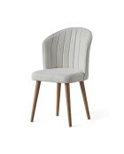 Set stoelen (4 stuks) Rubi cream, walnoot
