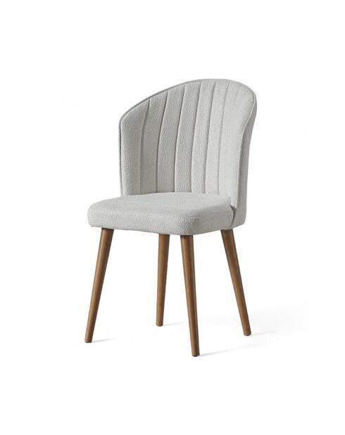 Set stoelen (4 stuks) Rubi cream, walnoot