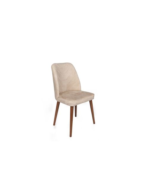 Stoelenset Dallas 550 v2 beige en notenhout (2 stuks)