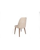 Stoelenset Dallas 550 v2 beige en notenhout (2 stuks)