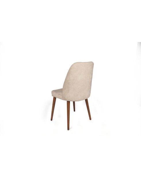 Stoelenset Dallas 550 v2 beige en notenhout (2 stuks)