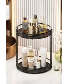 Schwarzer Badezimmer-Organizer - 23 x 27 x 23 cm
