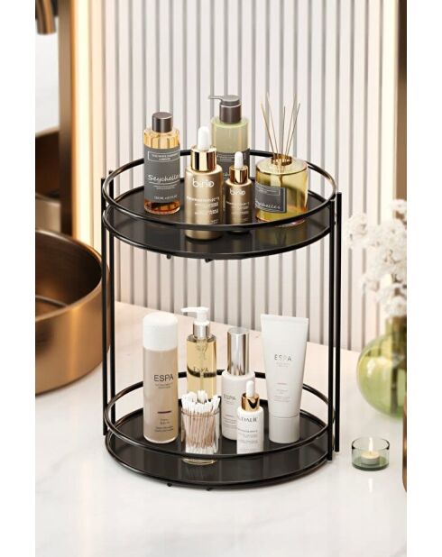 Schwarzer Badezimmer-Organizer - 23 x 27 x 23 cm