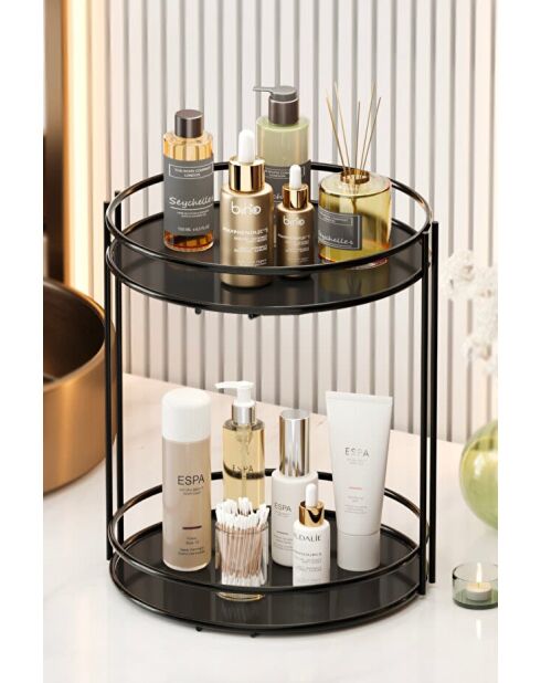 Schwarzer Badezimmer-Organizer - 23 x 27 x 23 cm
