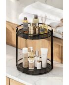 Schwarzer Badezimmer-Organizer - 23 x 27 x 23 cm