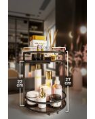 Schwarzer Badezimmer-Organizer - 23 x 27 x 23 cm