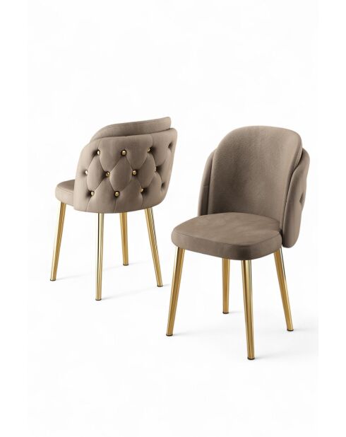 Axle cappuccino stoelenset (6 stuks), goud