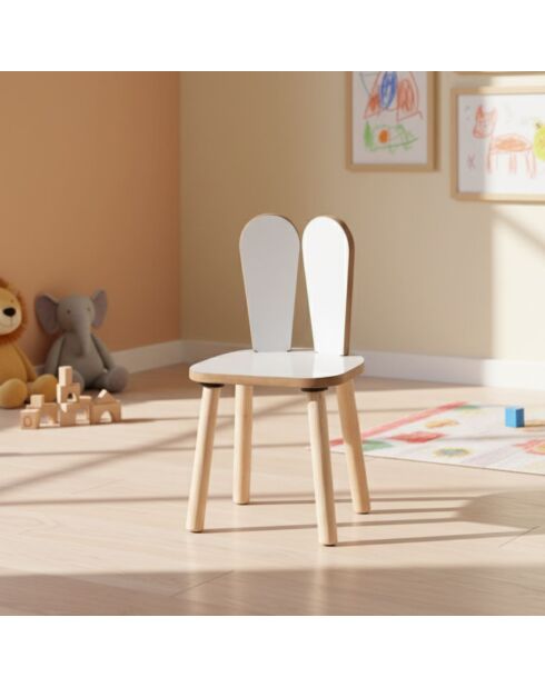 Sedia per bambini Sedia coniglio bianca - 25 x 30 x 30 cm