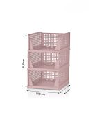 Ripiano multifunzionale in plastica a polvere - 33,5 x 55,5 x 43 cm