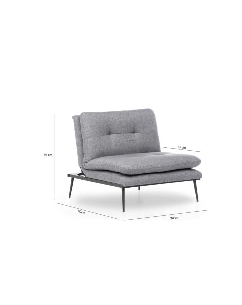 Silla plegable Martin Solo GR110, 90 x 90 x 95 cm, color gris