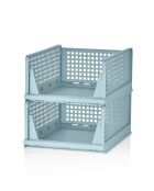 Estante multifuncional de plástico azul bebé - 33,5 x 55,5 x 43 cm