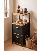 Estante de cocina beige/negro - 35 x 72 x 35 cm