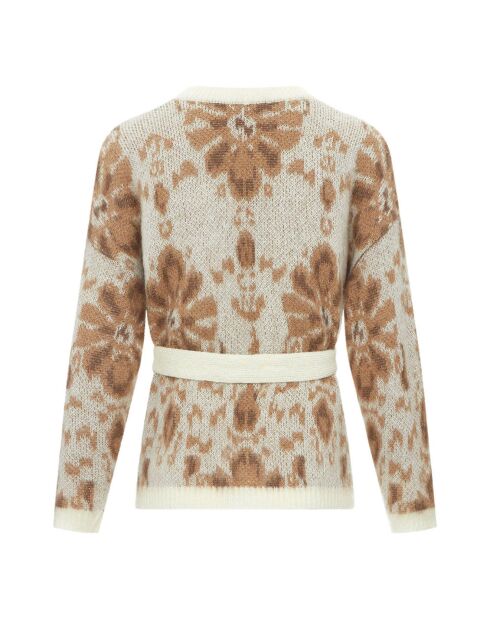 Cremefarbener Cardigan Giulia aus Wollmischung