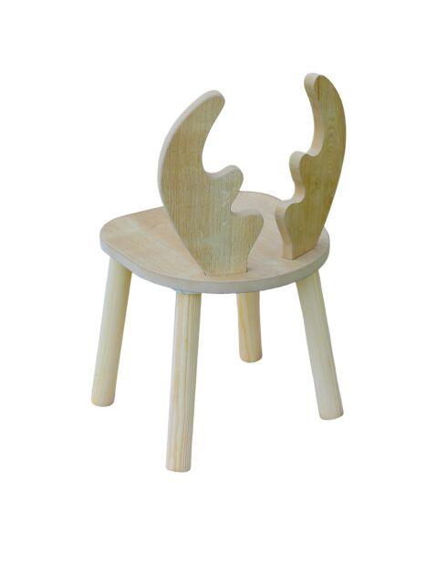Kinderstoel Bruine hertenstoel - 25 x 30 x 30 cm