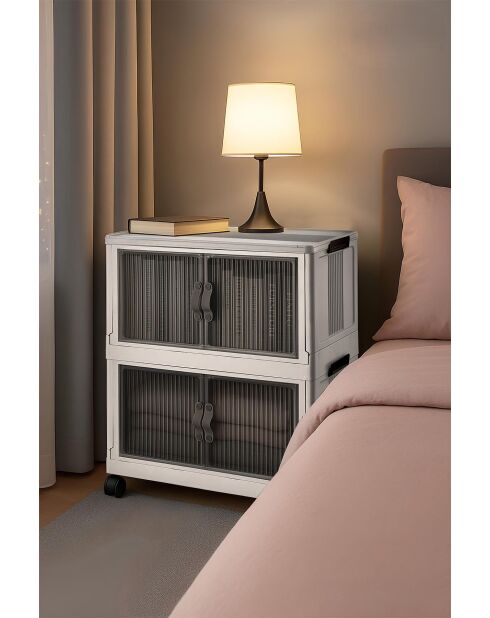 Weißer multifunktionaler Kleiderschrank - 32 x 67 x 56 cm