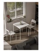 Ensemble table et chaises (3 pièces) Ensemble table et chaises 69 v2 blanc