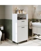 Weißer multifunktionaler Kleiderschrank - 60 x 85 x 30 cm