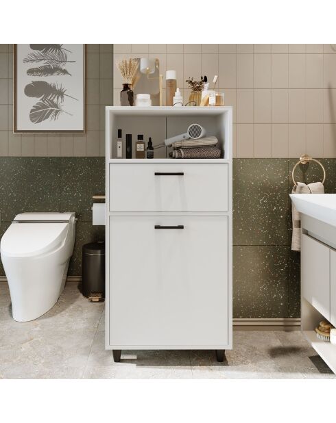 Weißer multifunktionaler Kleiderschrank - 60 x 85 x 30 cm