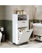 Weißer multifunktionaler Kleiderschrank - 60 x 85 x 30 cm