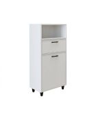 Weißer multifunktionaler Kleiderschrank - 60 x 85 x 30 cm