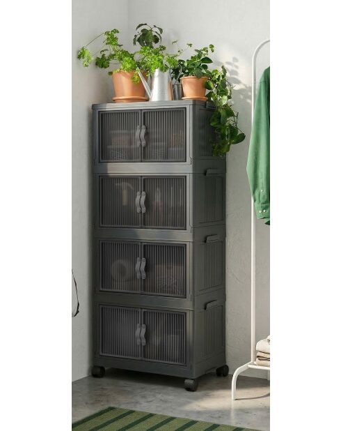 Armario multifuncional antracita - 56 x 127 x 56 cm