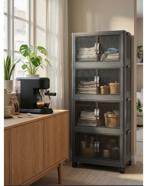 Armario multifuncional antracita - 56 x 127 x 56 cm