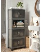 Armario multifuncional antracita - 56 x 127 x 56 cm