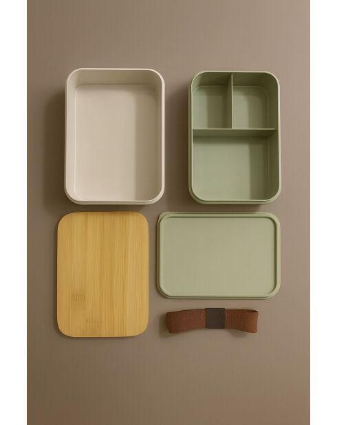 Ensemble de boîtes à lunch (2 pièces) vert/jaune