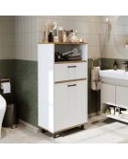 Armadio multifunzione in pino atlantico/bianco - 60 x 85 x 30 cm
