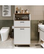 Armadio multifunzione in pino atlantico/bianco - 60 x 85 x 30 cm