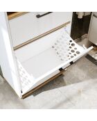 Armadio multifunzione in pino atlantico/bianco - 60 x 85 x 30 cm