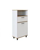 Armadio multifunzione in pino atlantico/bianco - 60 x 85 x 30 cm