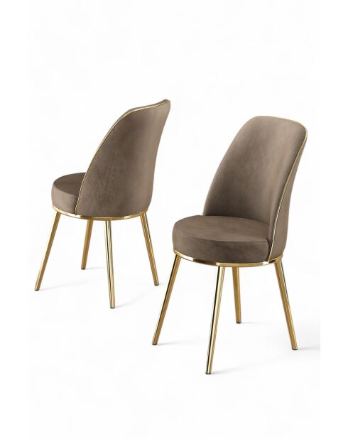 Pefa cappuccino stoelenset (6 stuks), goud