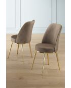 Pefa cappuccino stoelenset (6 stuks), goud