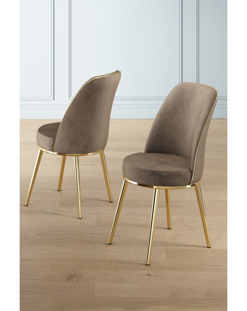 Pefa cappuccino stoelenset (6 stuks), goud