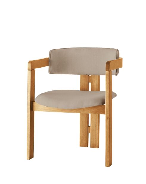 CO-042 stoel van eikenhout en nerts - 49 x 58 x 76 cm
