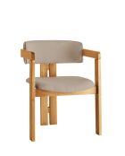 CO-042 stoel van eikenhout en nerts - 49 x 58 x 76 cm
