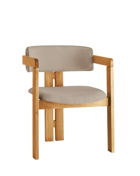 CO-042 stoel van eikenhout en nerts - 49 x 58 x 76 cm