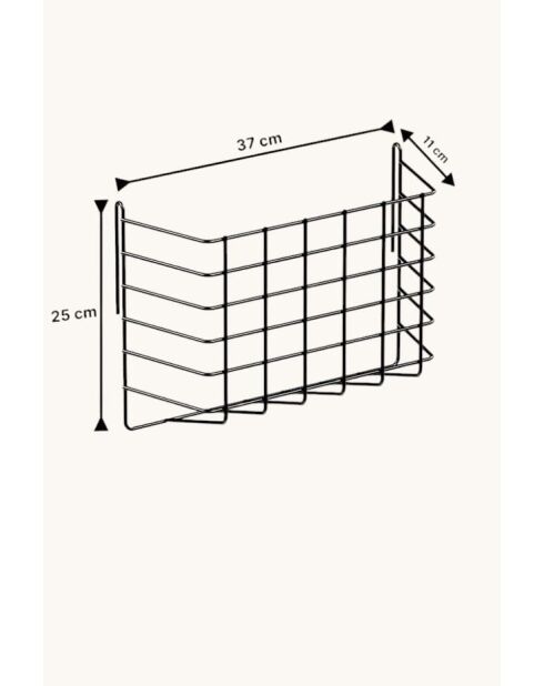 Set organizador de baño (3 piezas) negro