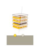 Koelkast-organizerset (4 stuks) grijs
