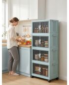 Armario multifuncional azul bebé - 56 x 127 x 56 cm