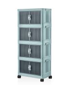 Armario multifuncional azul bebé - 56 x 127 x 56 cm