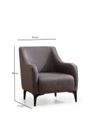 Silla plegable Belissimo gris oscuro, 77 x 94 x 87 cm